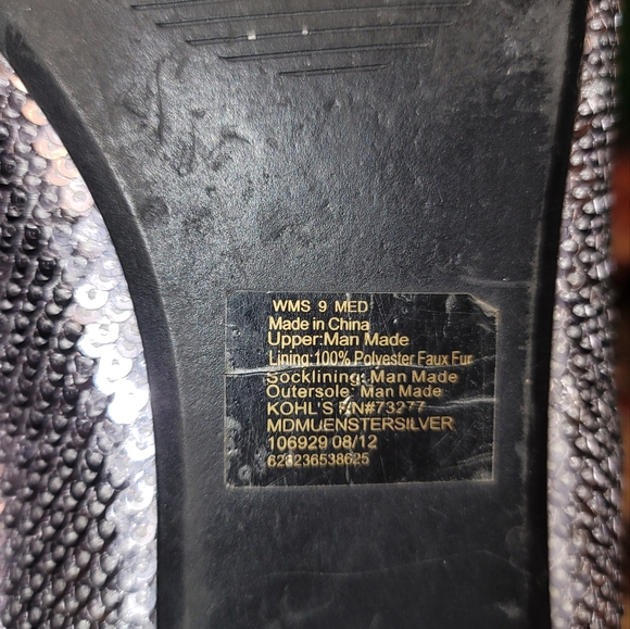 Mudd Silver and Purple Sequin Cat Flats Size 9 - Picture 7 of 7